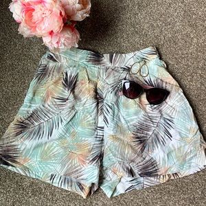 New H&M Palm Print Shorts